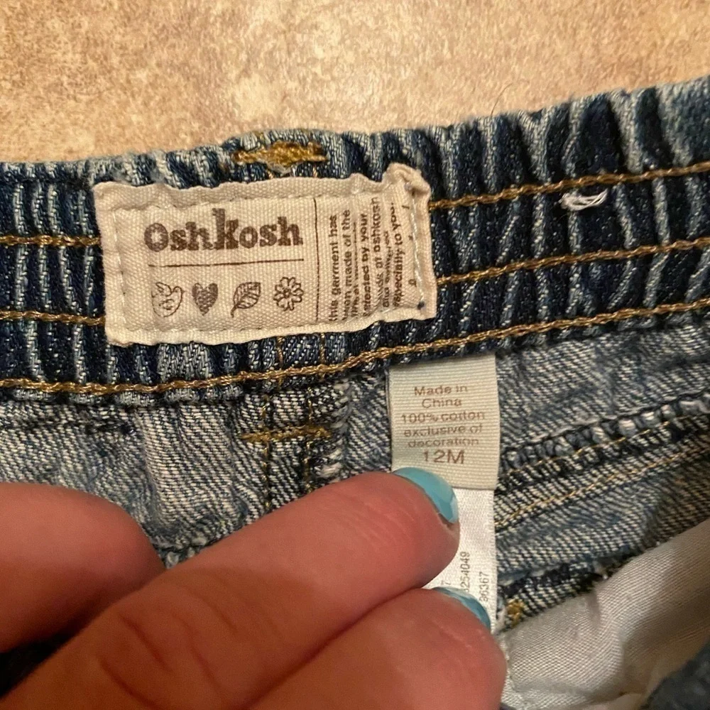 Oshkosh Girls 12M Jeans denim elastic back